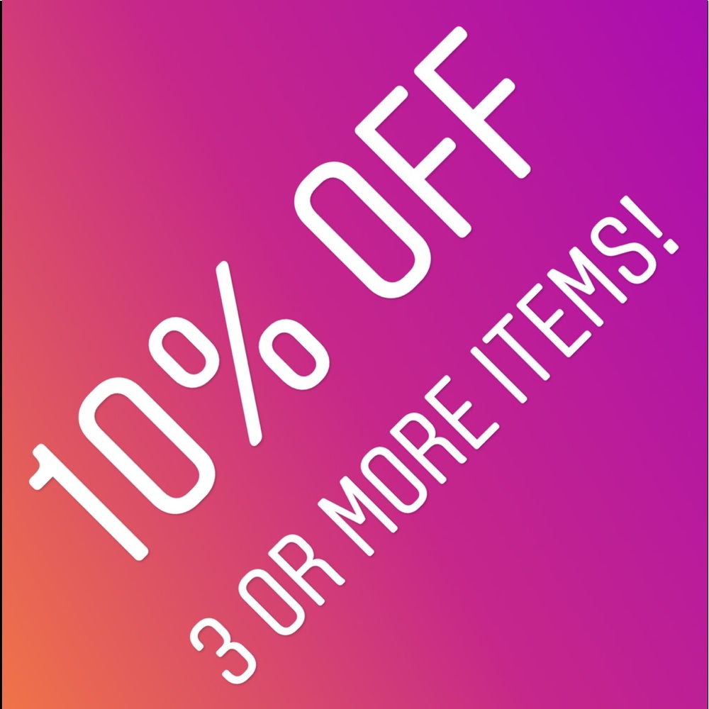 🛍10% Off of 3 or more items!🛍